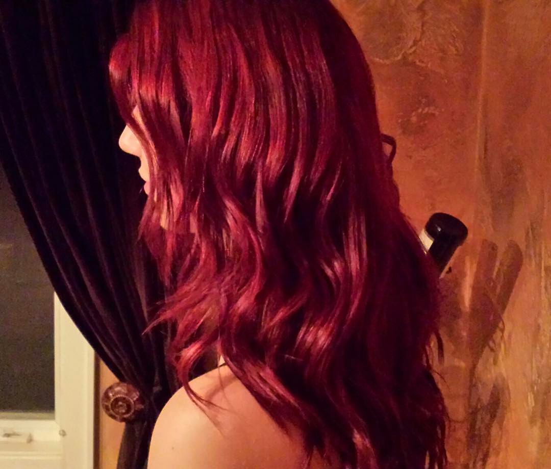 Long Bright Red Hairs
