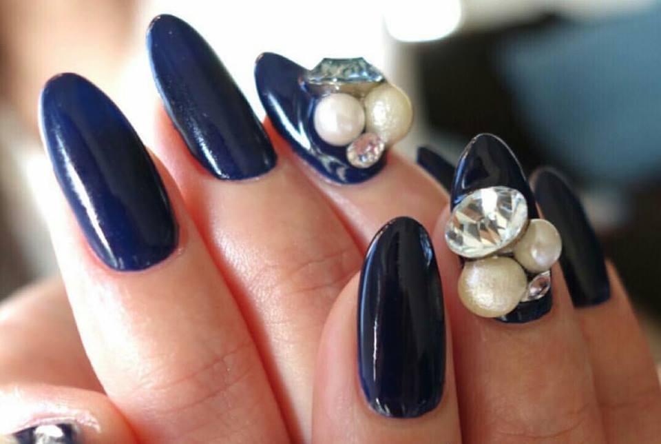 Navy Blue and Pearls