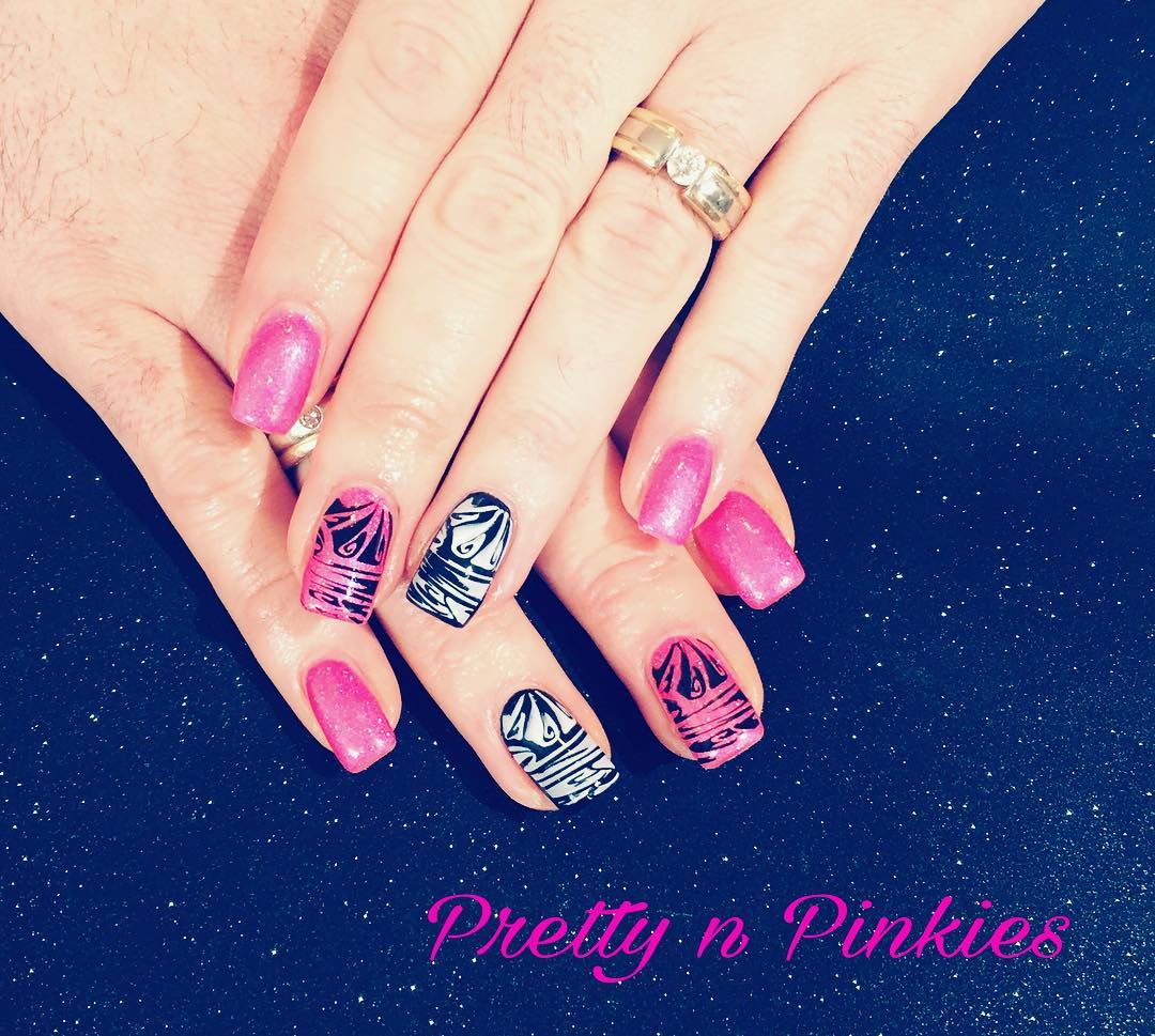 Pink Amping Nails
