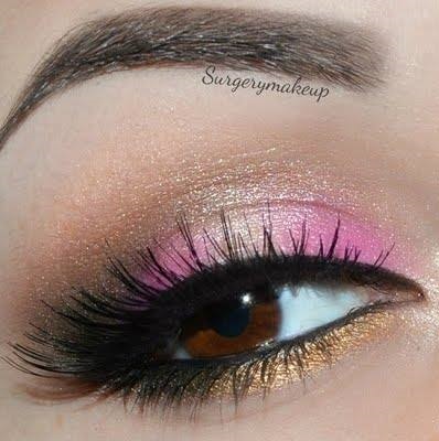 Pink & Gold Smokey Eye
