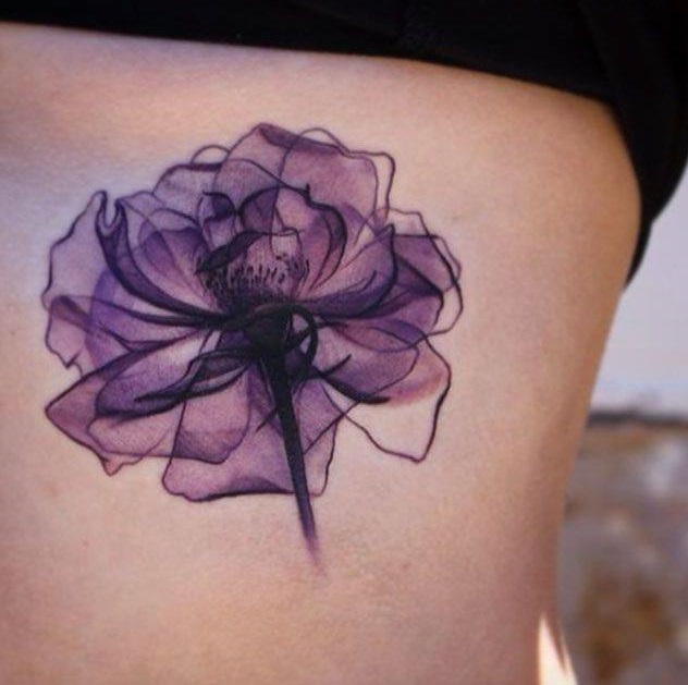 Purple Flower On Back