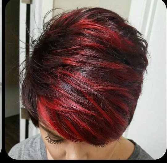 Red Highlight Short Hairs