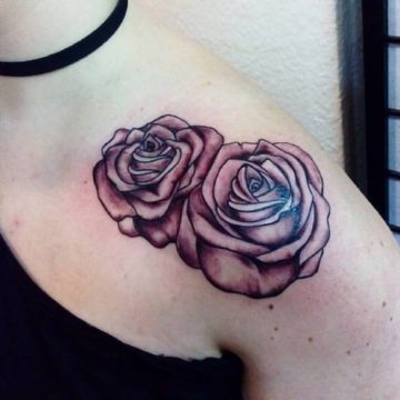 Red Roses On Shoulder