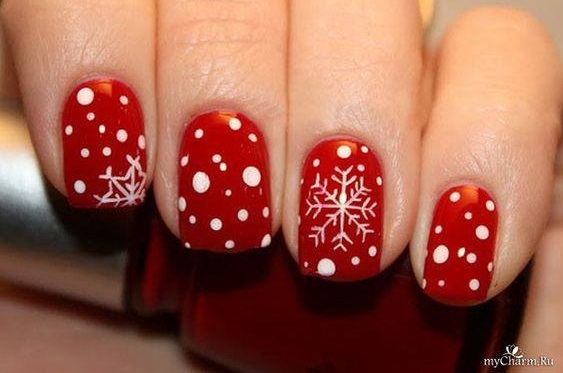 Snaow Flakes With Polka Dots