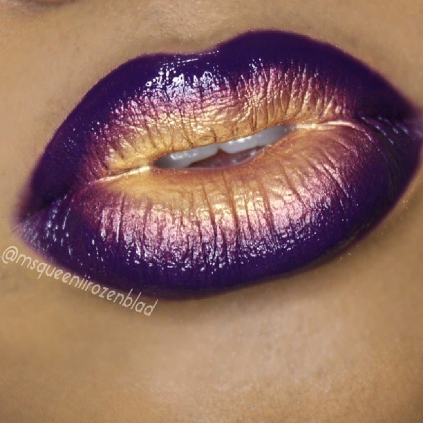 Stunning Brown Lips With Golden