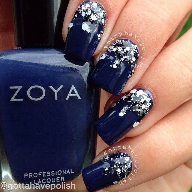 Stunning Navy Blue Nails