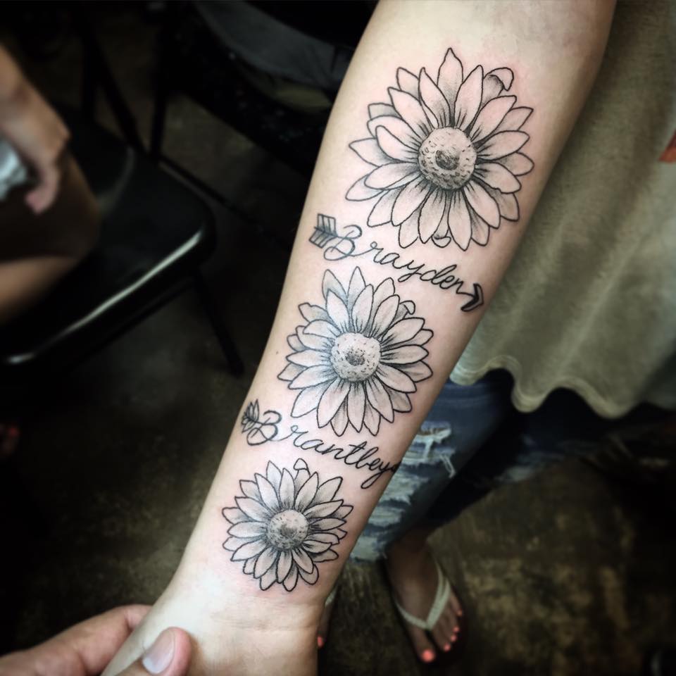 Sunflowers On Arm