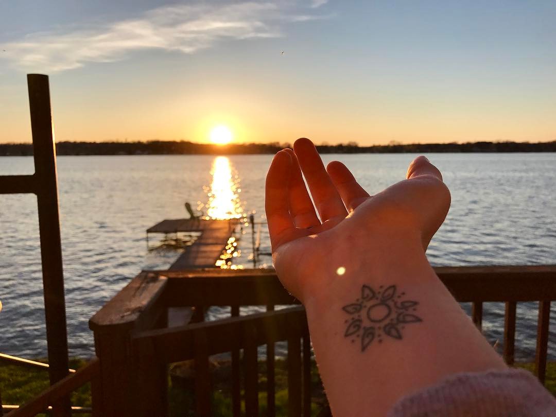 Sunset Tattoo On Wrist