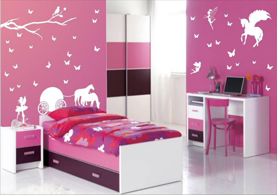 Amazing Butterflies & Faries On Wall For Room Decor