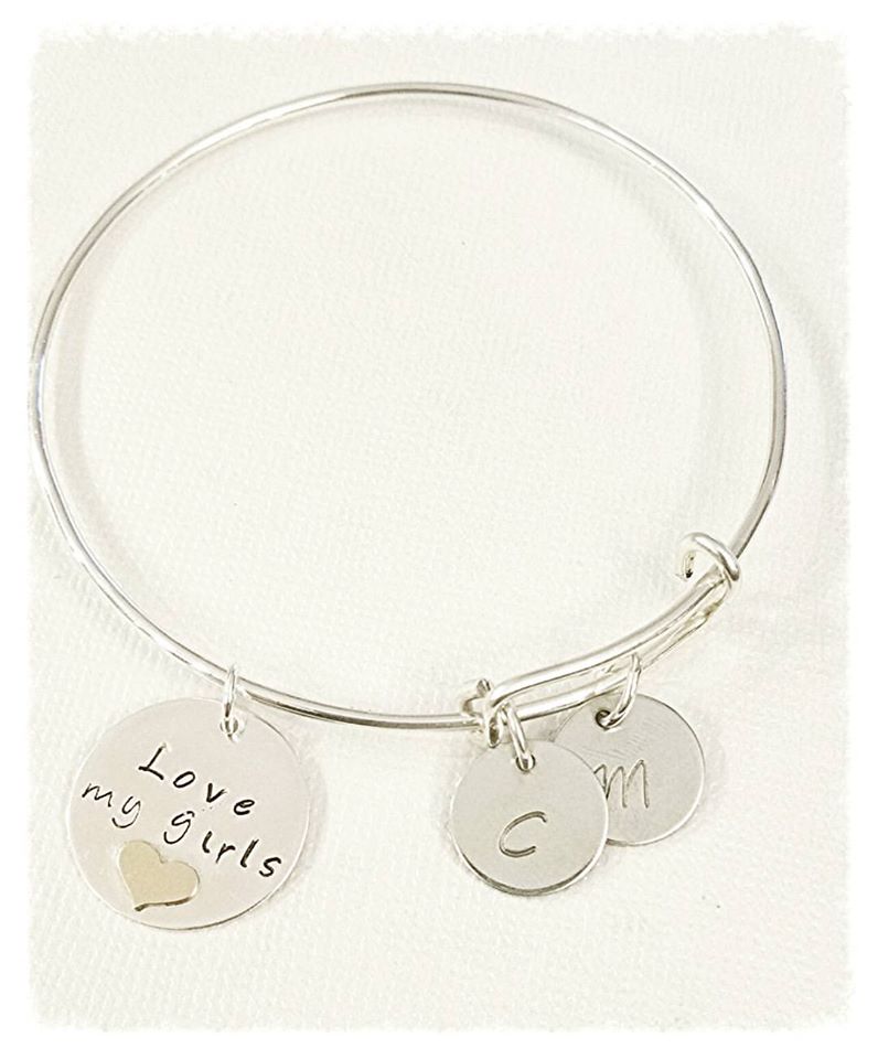 Bangle With Initial Charms