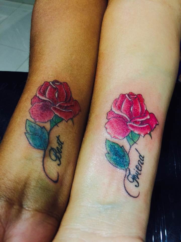 Best Friend Rose Tattoo Idea