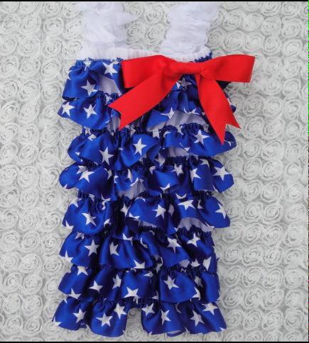 Blue With Stars And Red Bow