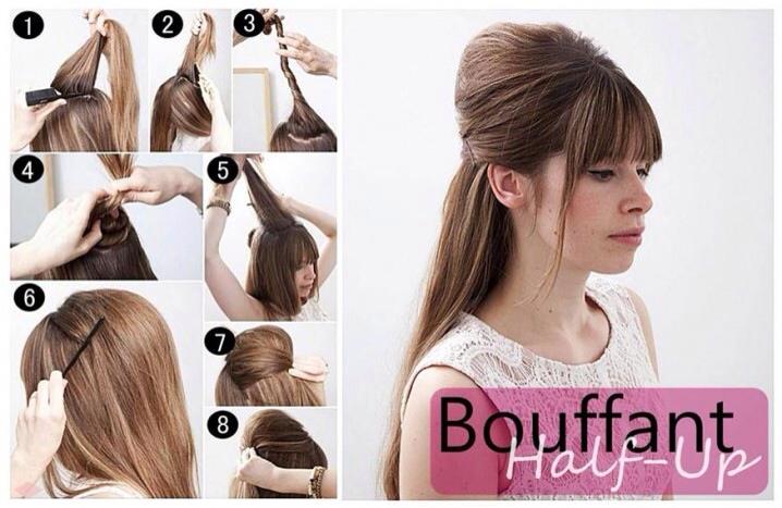 Bouffant Half Up Hairstyle
