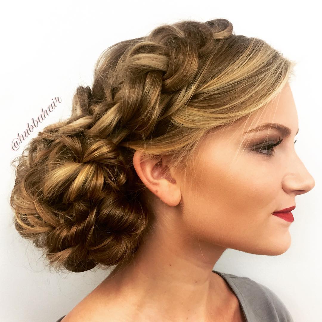 Braided Messy Bun For Ling Hairs