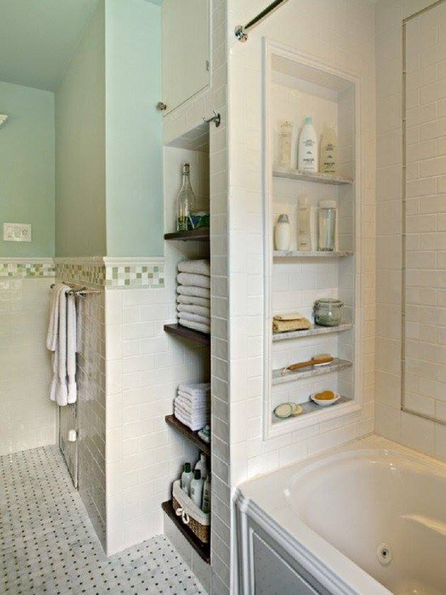 Builr In Storage For Small Bathroom
