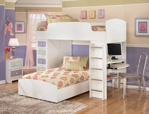 Bunk Bed Design With Purple Walls