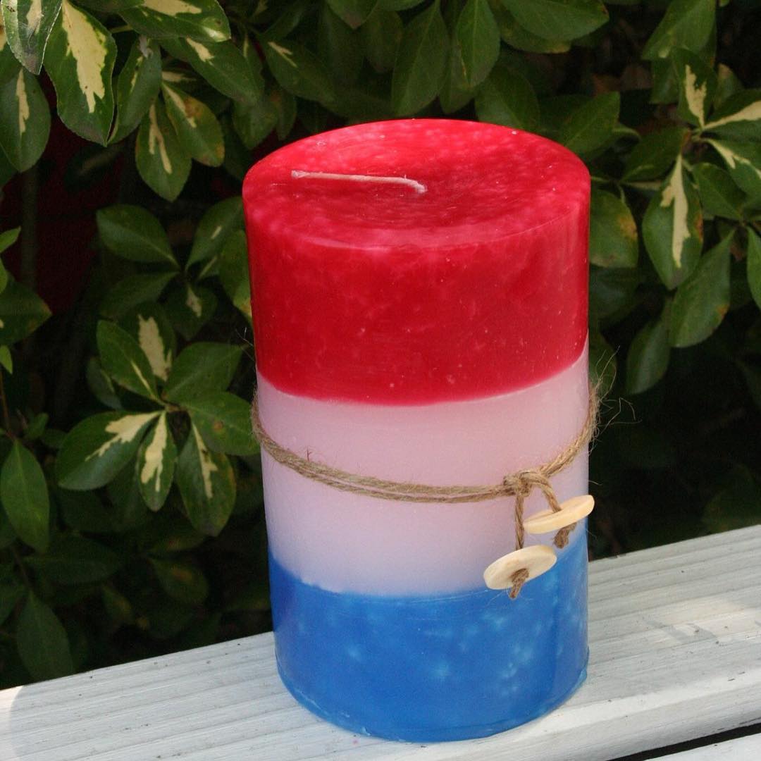 Colored Candle Pillar