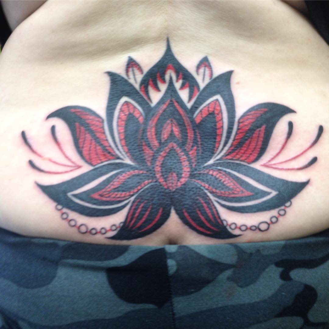 Colored Lower Back Tattoo