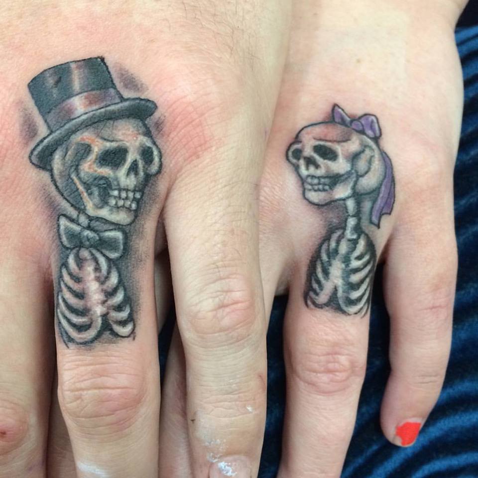 Couple Commitment Finger Tattoo