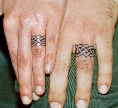 Couple Ring Finger Tattoo