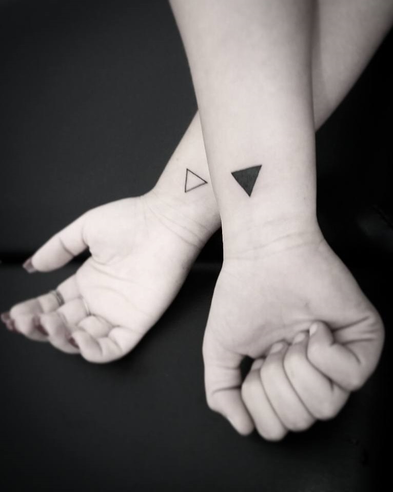 Creative Triangle Tattoo Idea