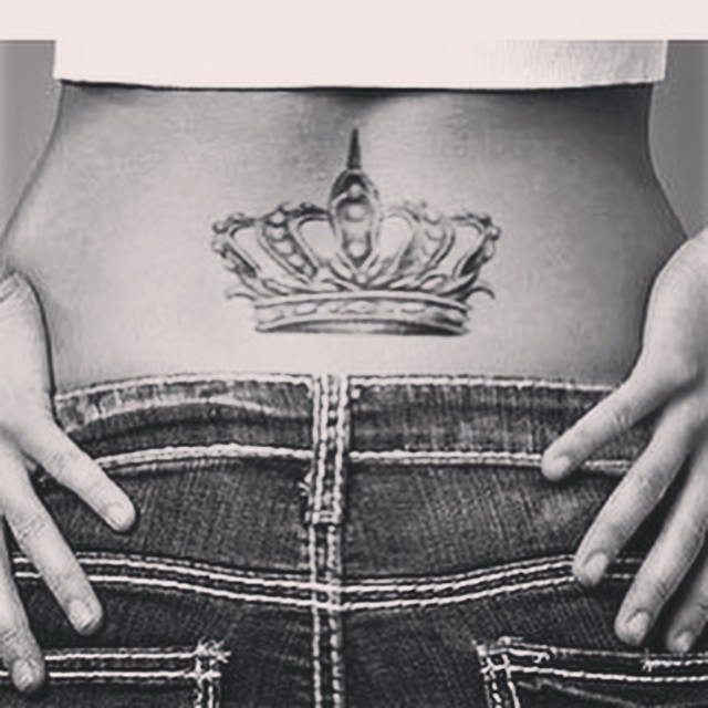 Crown Inked On Lower Back