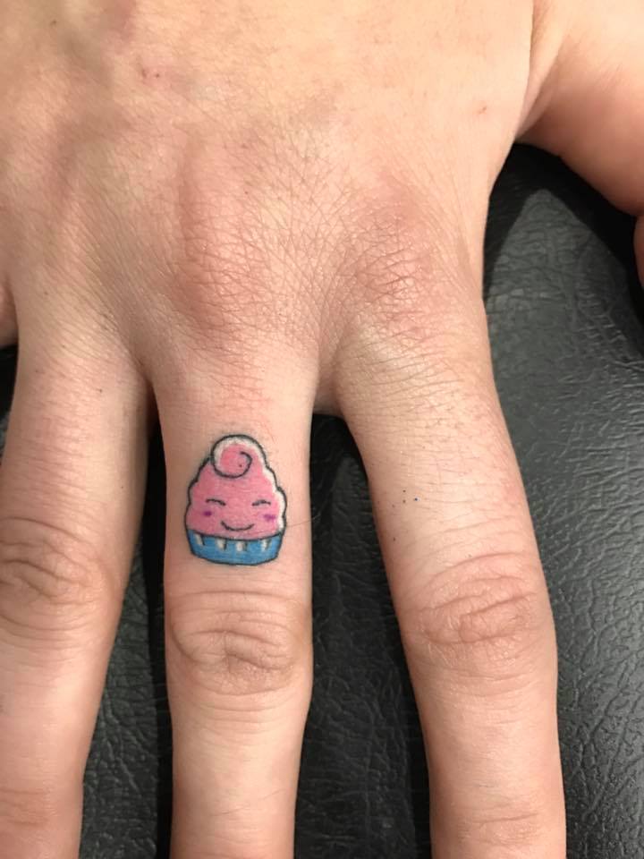 Cupcake Finger Tattoo