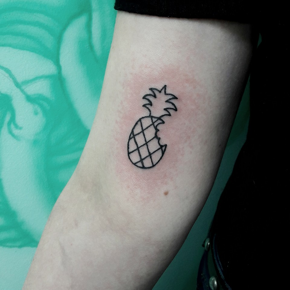 Cute Pineapple Tattoo
