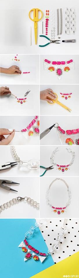 DIY Clearly Gem Necklace