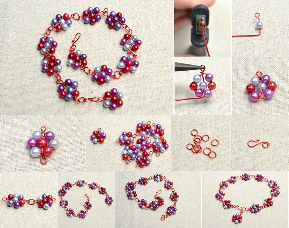 DIY Delicate Pearl Flower Necklace