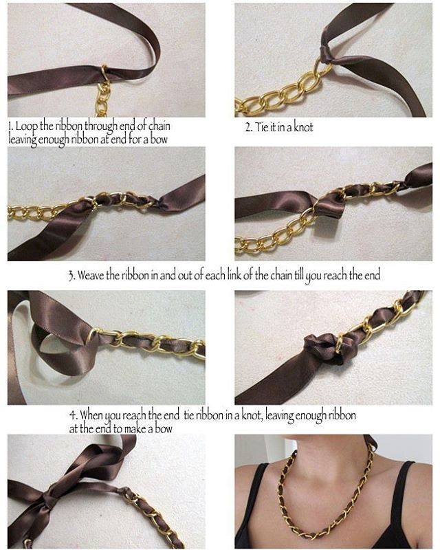 DIY Ribbon Necklace