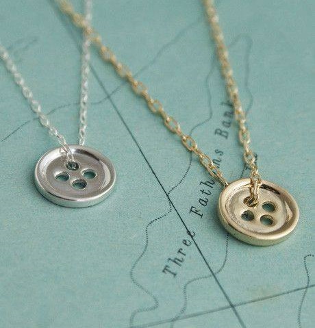 DIY Single Button Necklace