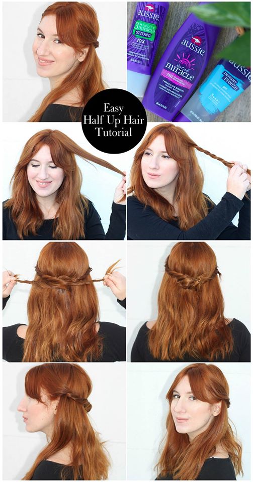 Easy Half Up Twisted Hairstyle Tutorial