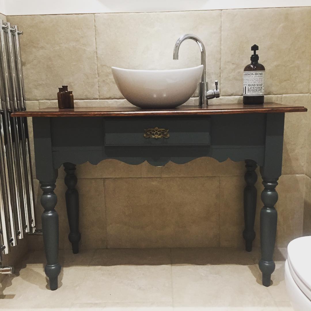 Farrow And Ball Down Pipe For Industrial Chic Bathroom