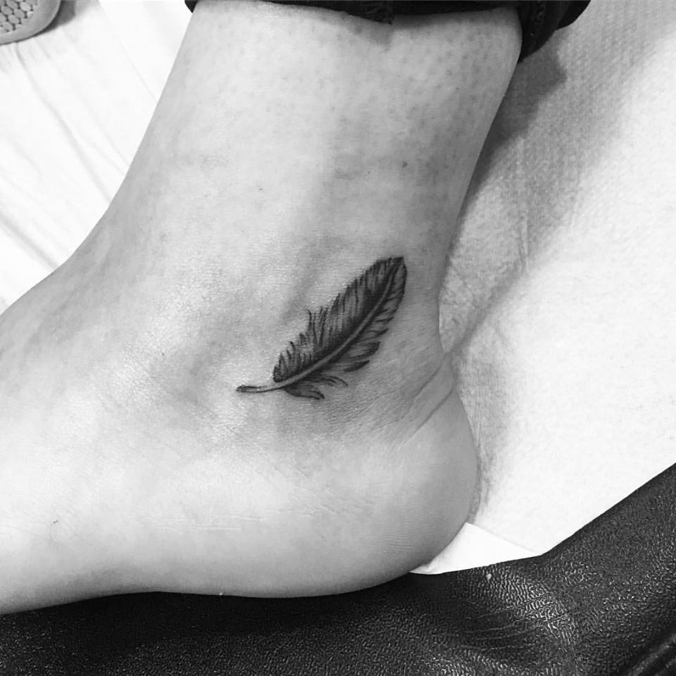 Feather On Ankle