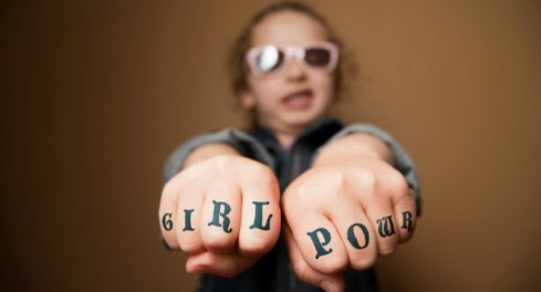 Feminist Tattoo On Fingers