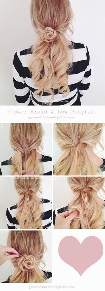 Flower Braid Half Up Hairstyle Tutorial