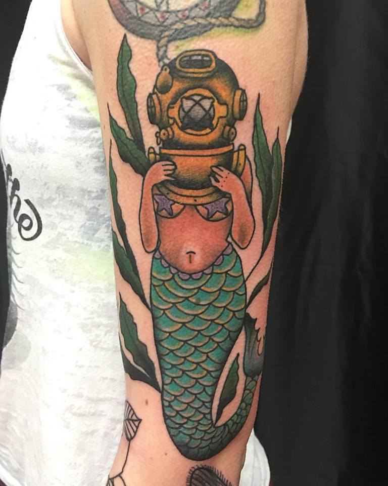 Funny Mermaid Tattoo