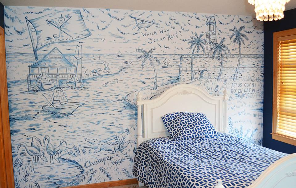 Funny Wall Painting Bedroom Decor Idea