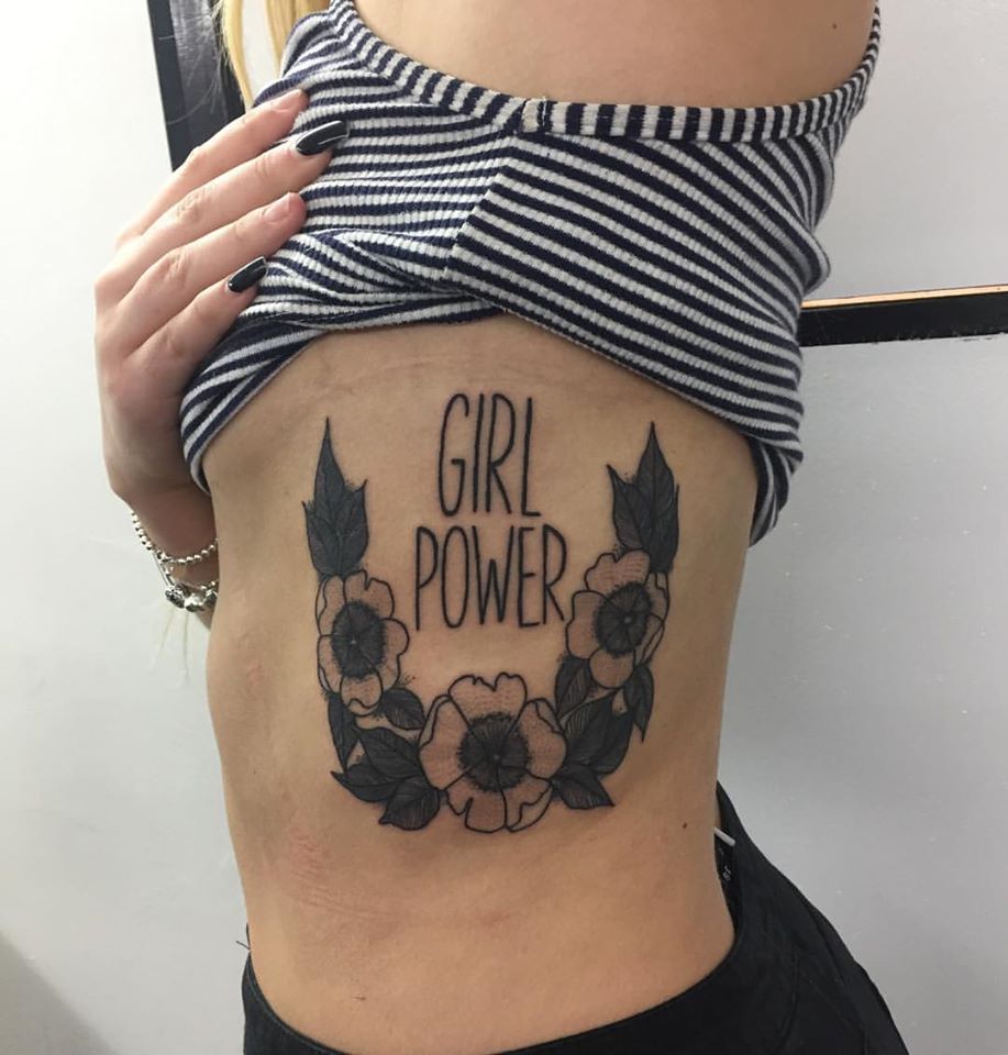 Girl Power Rose Tattoo