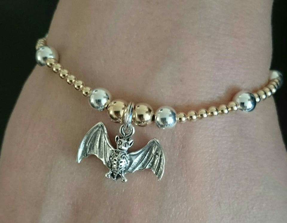 Golden Bat Charm Bracelet