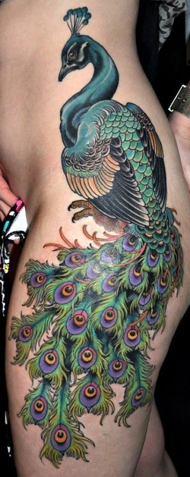 Gorgeous Peacock Tattoo