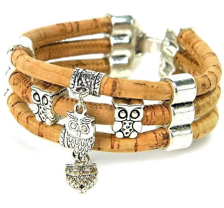 Handmade Owl Charm Bracelet