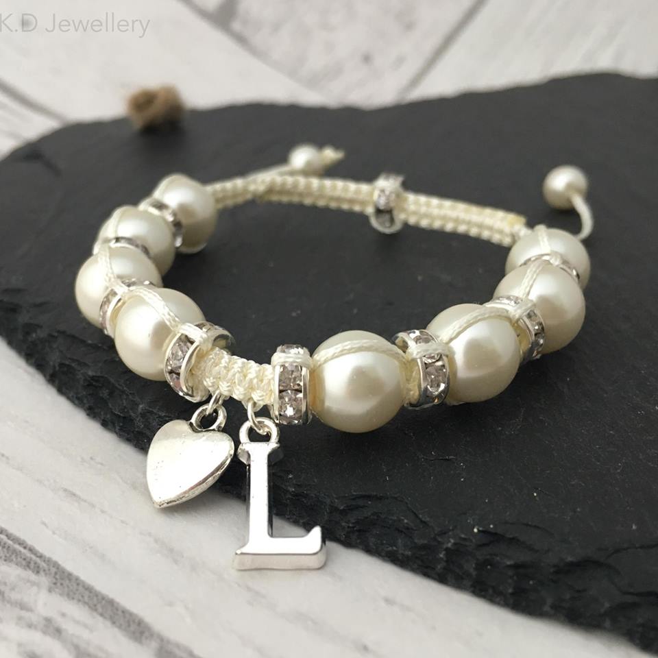 Heart With Initial Charm Bracelet
