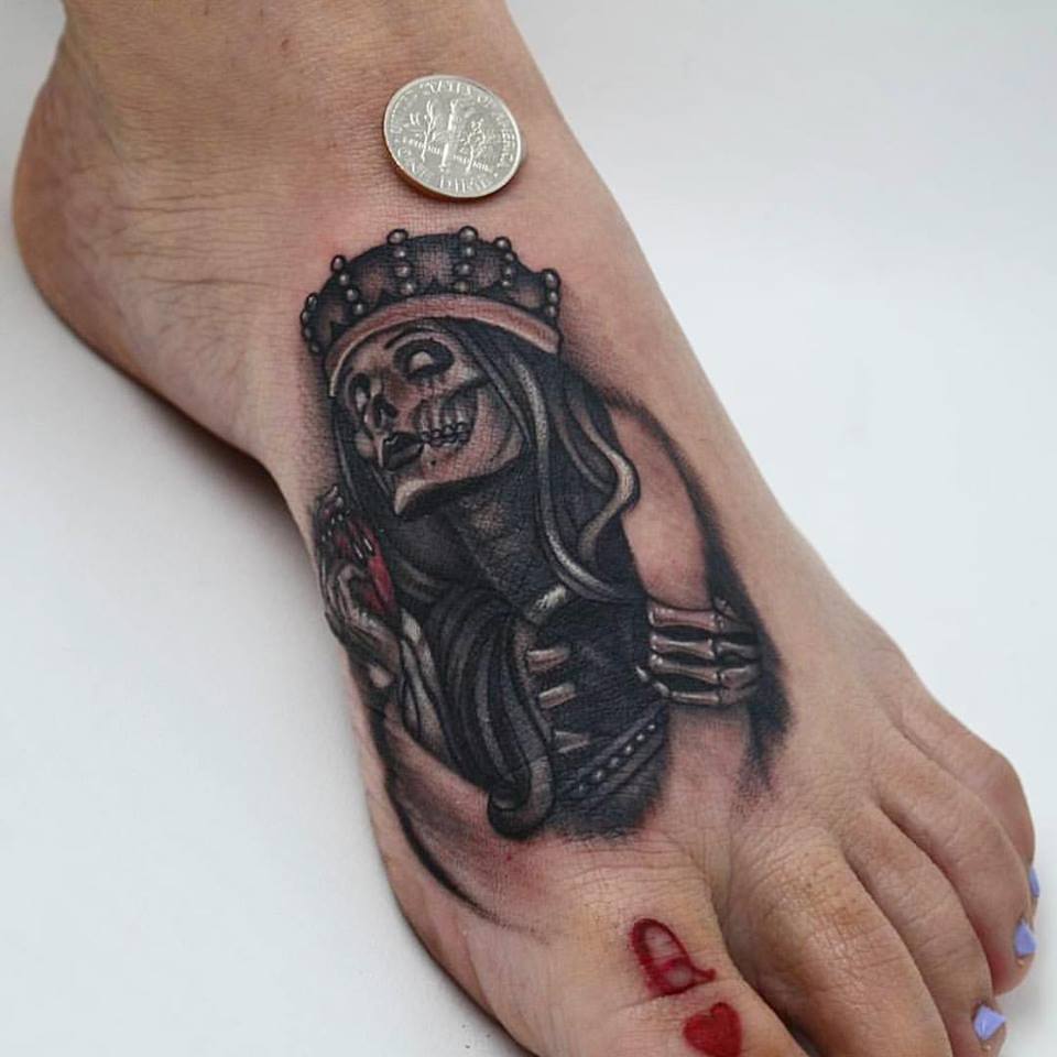 Heartless Queen Inked On Foot