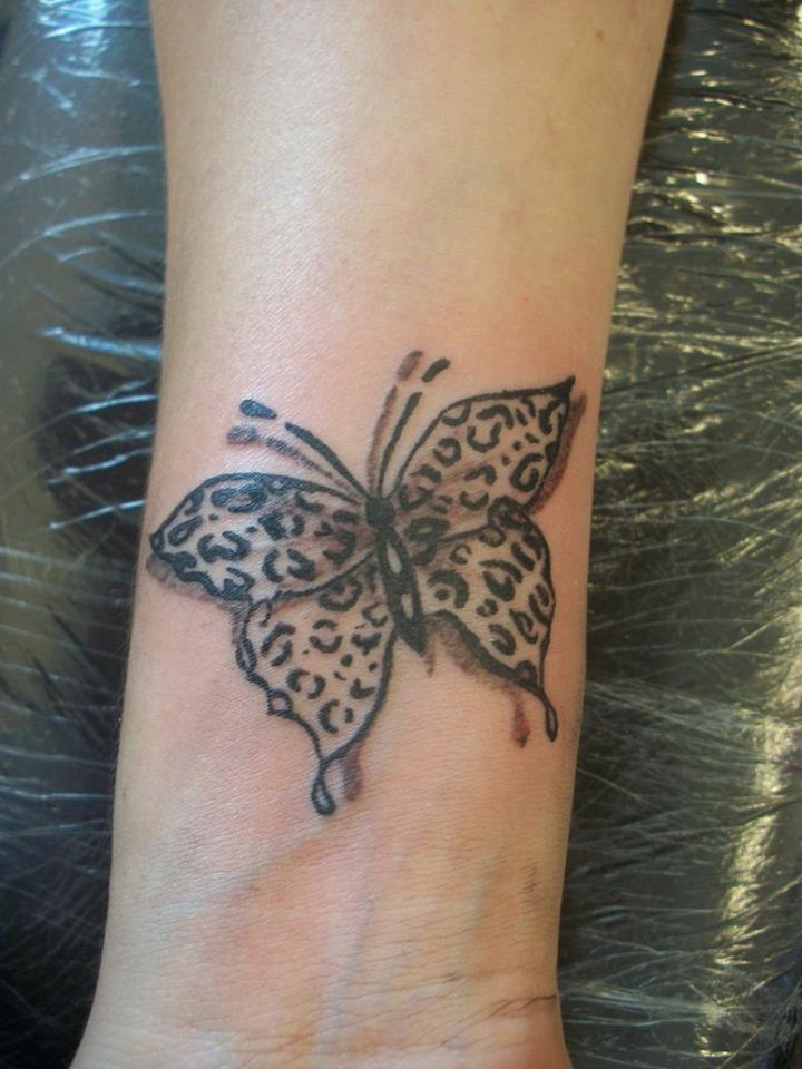Leopord Print Butterfly Tattoo