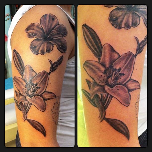 Lilly Full Sleeve Tattoo