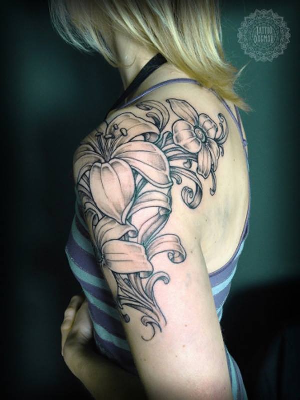 Lily Sleeve Tattoo Idea
