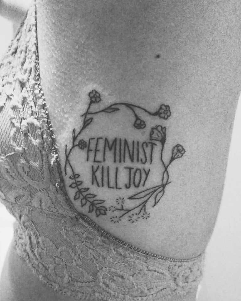 Line Work Feminist Kill Joy Tatto Idea