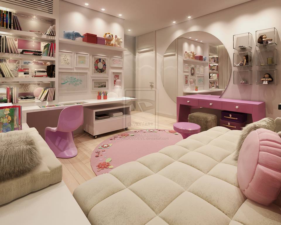 Luxury Teenage Girl Bedroom Decoration Idea